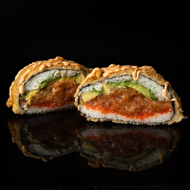 Salmon Tartare Sushi Burger.