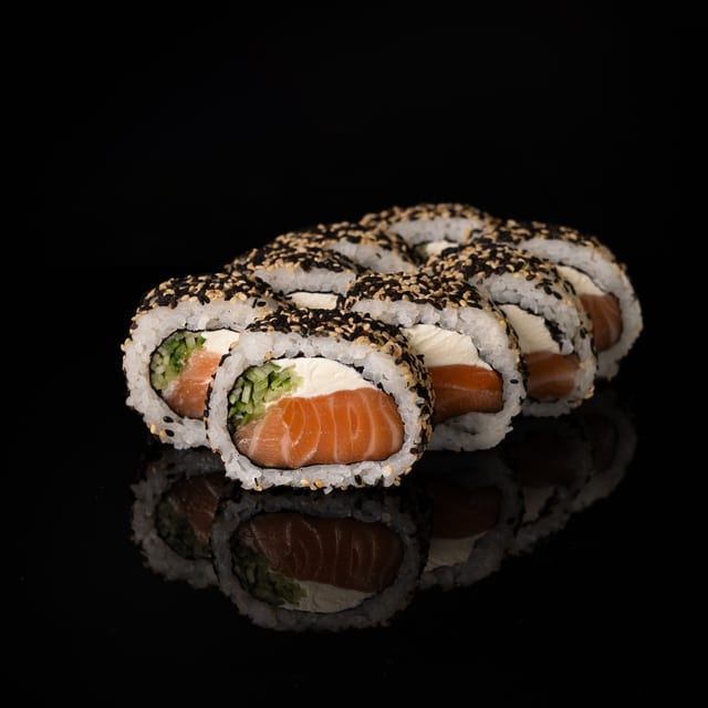 California Salmon in Sesame Roll.