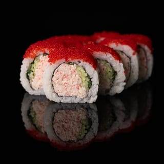 California Crab Mix in Tobiko Roll