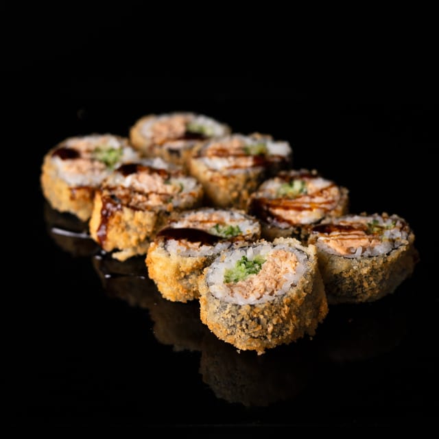 Tempura Grilled Salmon Roll.