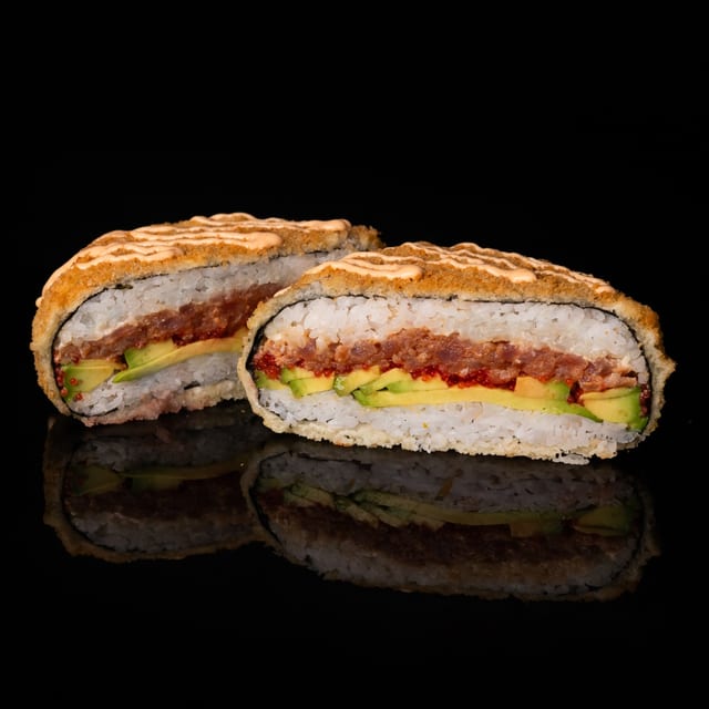 Tuna Tartare Sushi Burger.
